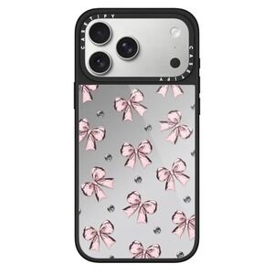 CASETiFY iPhone 17 Pro Max Case Magsafe Metallic Glaze Pink Ribbon Reflective